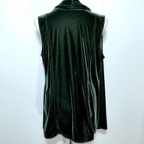 Soft Surroundings Forest Green Velvet Valencia Vest Size M - Picture 4 of 8